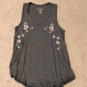 American Eagle Flower & Stripes Tank top